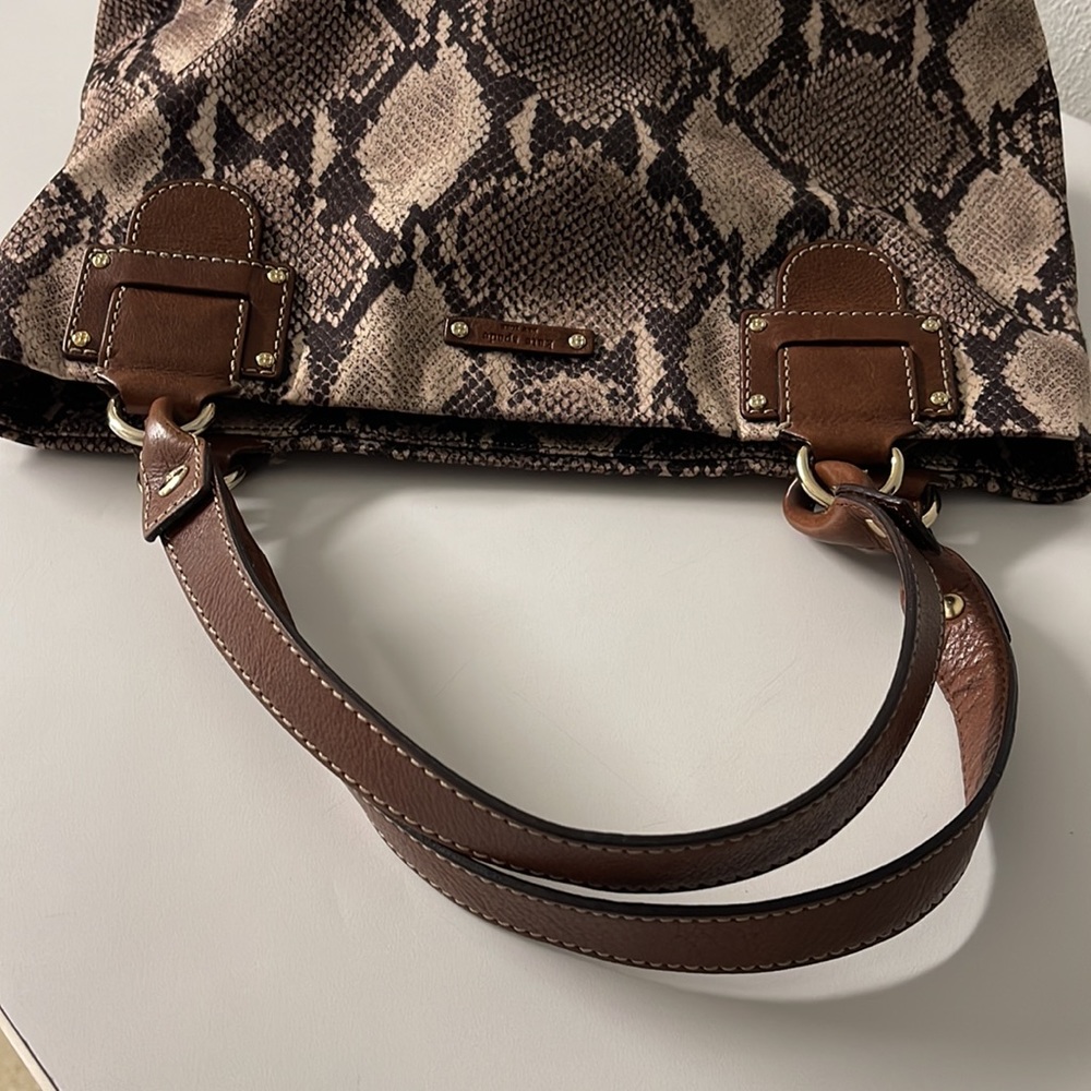 Kate Spade Python Triple Entry Shoulder Handbag T… - image 2